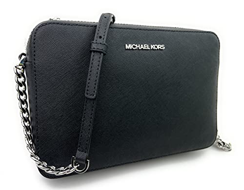 Michael Kors Jet Set Crossbody Bag in Black/Silver