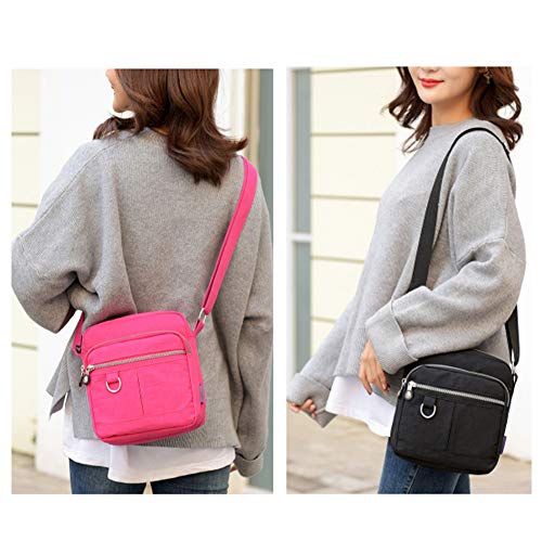 KARRESLY Black Nylon Casual Crossbody Shoulder Handbag
