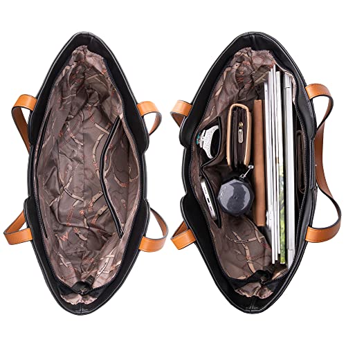 Black Tote Bag for Women with Top Handle