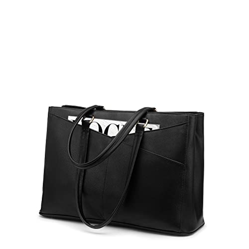 Stylish Waterproof Leather Laptop Tote for Women