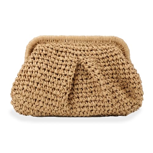 Emprier Cloud Dumpling Woven Straw Crossbody Handbag