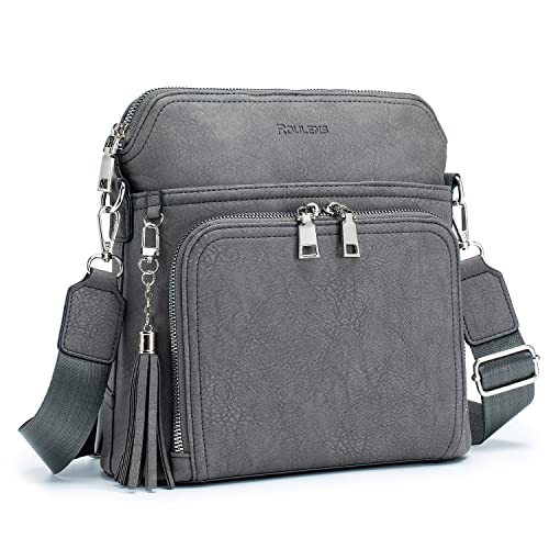 Soft Leather Crossbody Bag with Tassel for Women