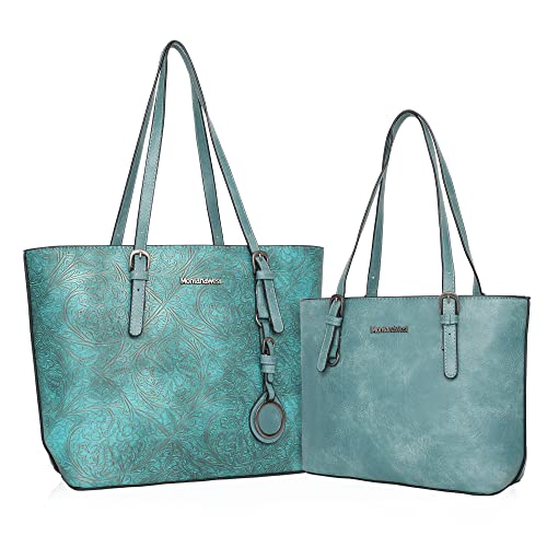 Montana West Vegan Leather Tote & Purse Set