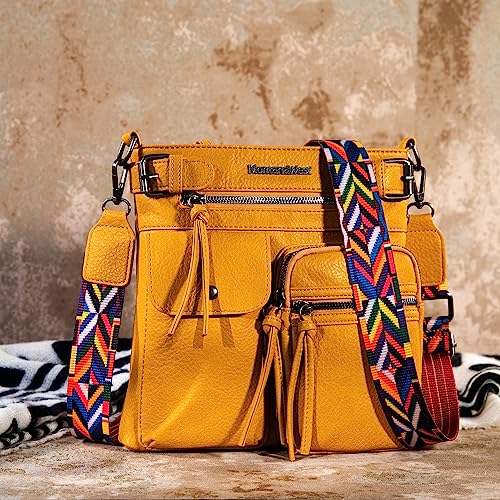 Montana West Multi Pocket Leather Crossbody Bag for Women