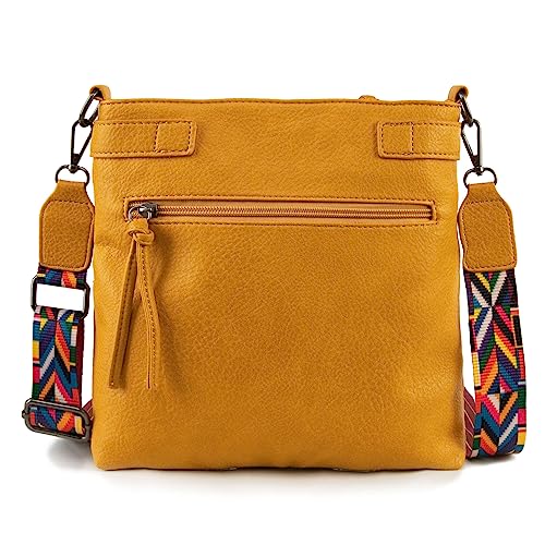 Montana West Multi Pocket Leather Crossbody Bag for Women