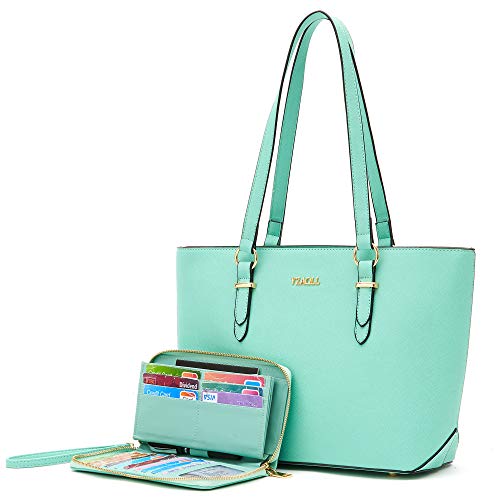 Women's Large Tote Shoulder Bag Set, Light Green