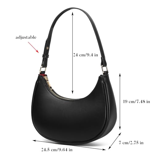 Barabum Retro Classic Clutch Shoulder Tote HandBag - Black