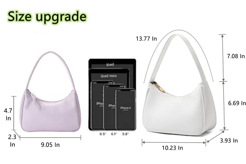 Black Shoulder Hobo Tote Handbag with Zipper Closure