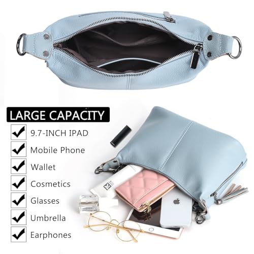 Blue VODIU Hobo Purse Women Crossbody Shoulder Bag