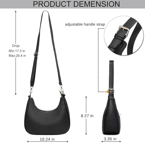 Small Crescent Shoulder Bags for Women Retro Clutch