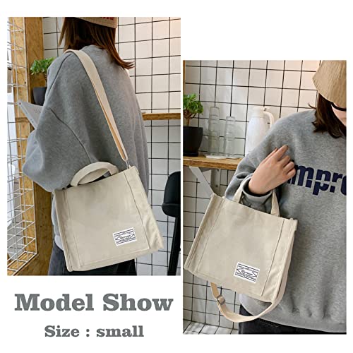 UERRUAM Corduroy Tote Bag Women Large Crossbody Purse
