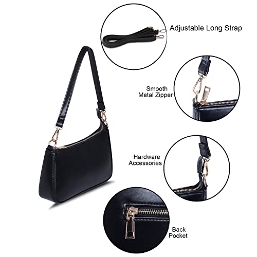 Retro Vegan Leather Shoulder Bag for Women Tote