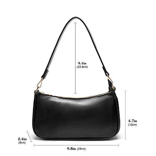 Retro Vegan Leather Shoulder Bag for Women Tote