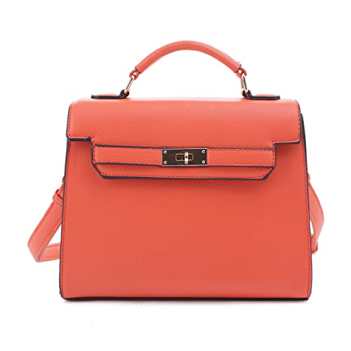 EVVE Women's Pebbled Leather Top Handle Satchel