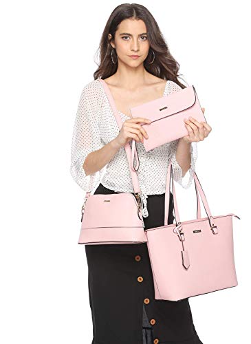 Women's Fashion Handbag Set with Wallet, Tote & Satchel