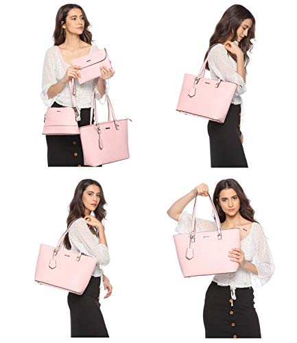 Women's Fashion Handbag Set with Wallet, Tote & Satchel