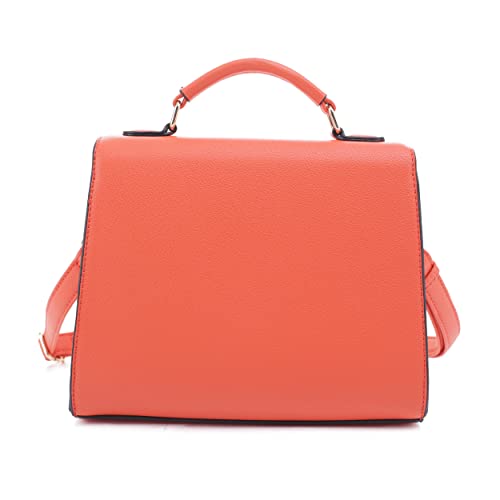 EVVE Women's Pebbled Leather Top Handle Satchel