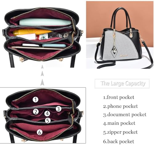 SiMYEER Top Handle Satchel Shoulder Bag for Ladies