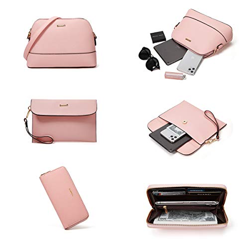 Women's Fashion Handbag Set with Wallet, Tote & Satchel