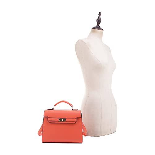 EVVE Women's Pebbled Leather Top Handle Satchel