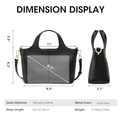 Kattee Women's Leather Crossbody Shoulder Tote Bag
