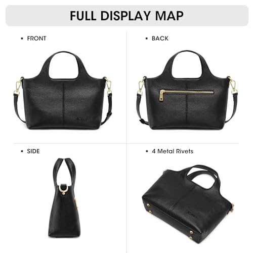 Kattee Women's Leather Crossbody Shoulder Tote Bag