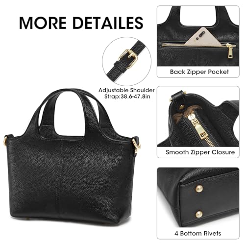 Kattee Women's Leather Crossbody Shoulder Tote Bag