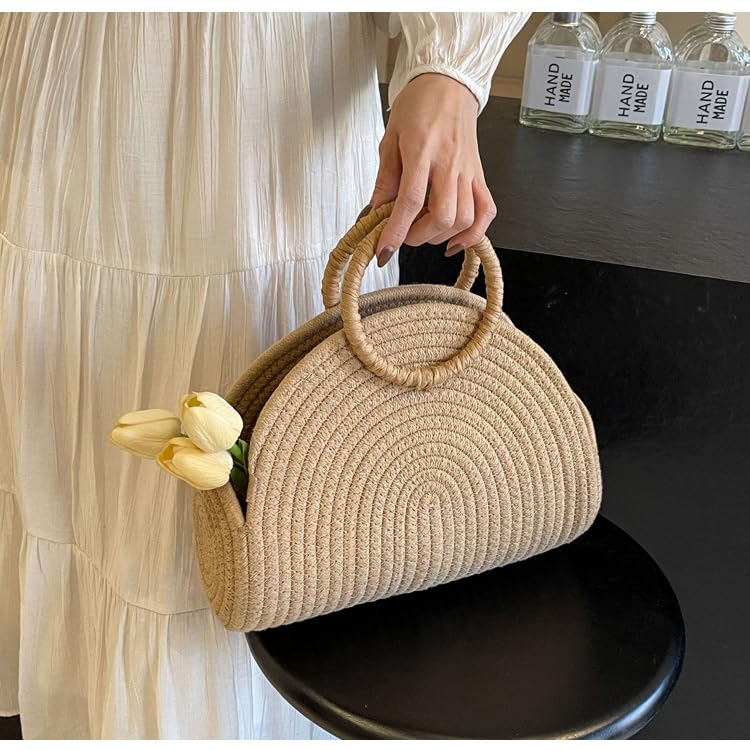 Women's Straw Beach Tote Bag - Perfect for Summer