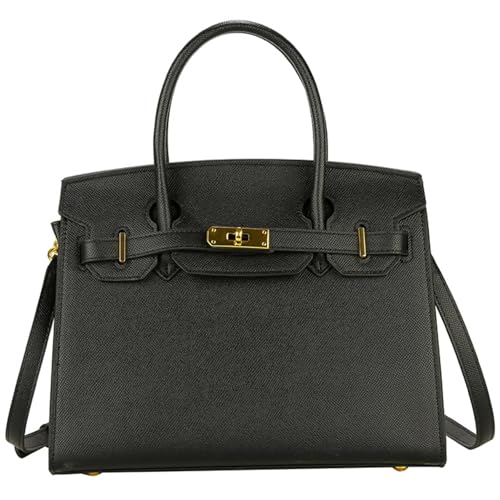 Ruofuna Women's Black PU Leather Satchel Handbag