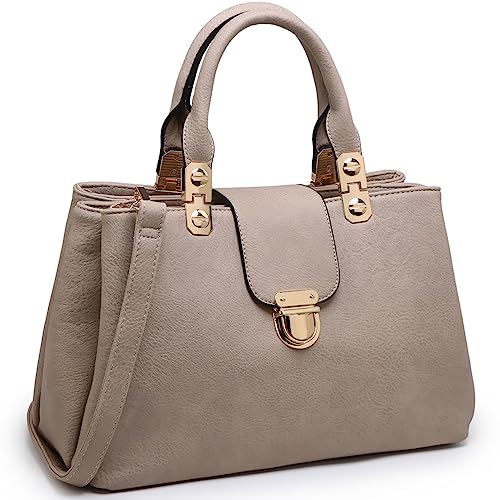 Dasein Women's Vegan Leather Satchel Tote Shoulder Bag