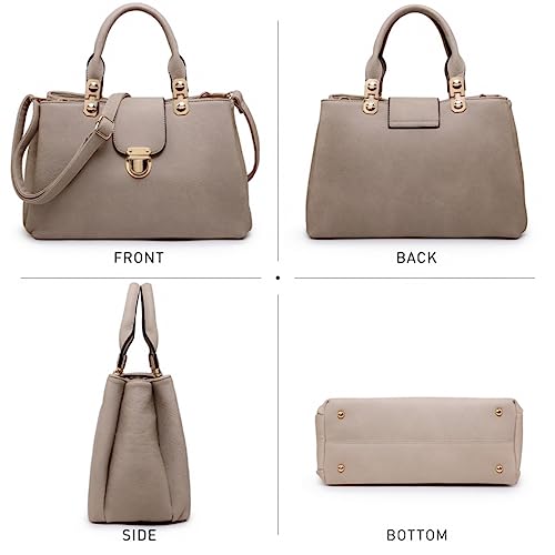 Dasein Women's Vegan Leather Satchel Tote Shoulder Bag