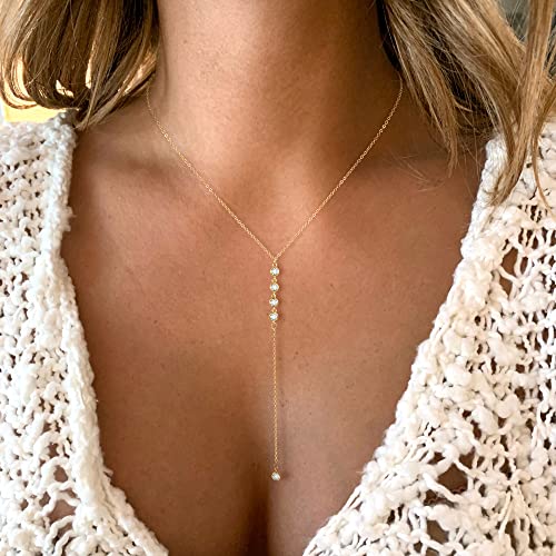 Gold Y Necklace Set for Modern Women Jewelry Trend
