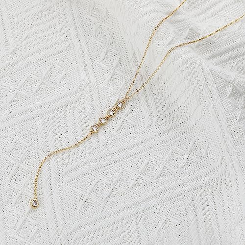 Gold Y Necklace Set for Modern Women Jewelry Trend