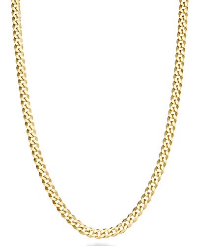 Diamond Cut Cuban Link Curb Chain Necklace - Italy