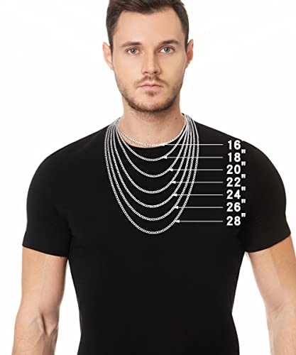Silver Plated Cuban Link Necklace - 20 Inch