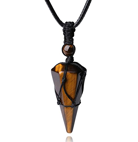Tiger Eye Healing Crystal Stone Adjustable Necklace