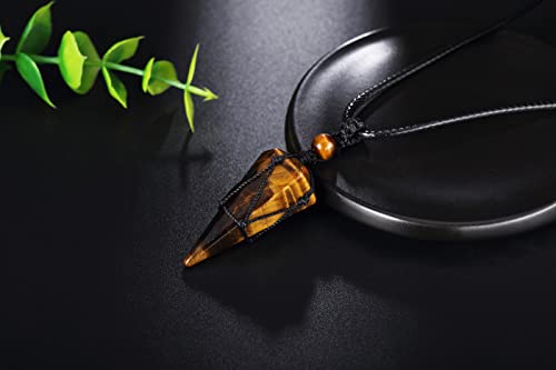 Tiger Eye Healing Crystal Stone Adjustable Necklace