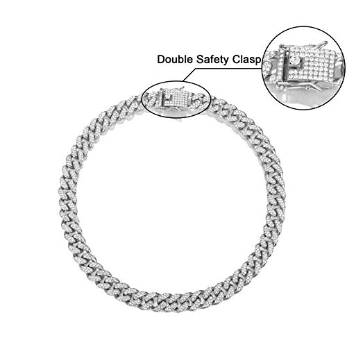 Mens Cuban Link Chain Gold Silver Plated Necklace