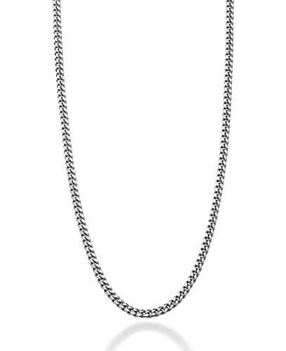 Miabella Italian Heavy 925 Sterling Silver Curb Chain