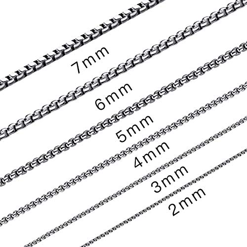 Stainless Steel Rolo Chain Necklace for Men Women