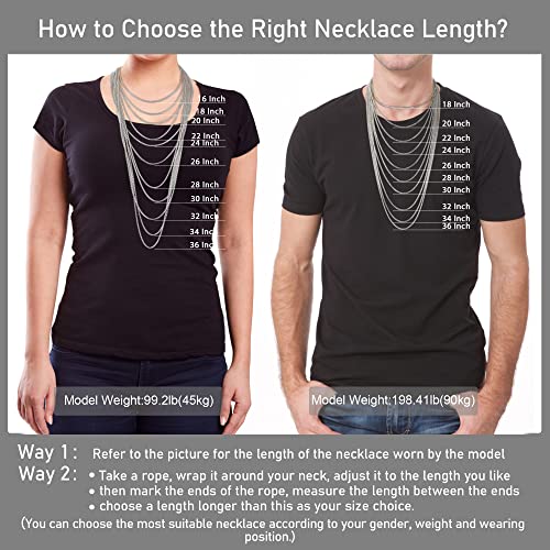 Stainless Steel Rolo Chain Necklace for Men Women