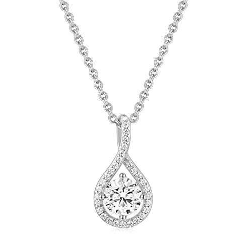 925 Sterling Silver Cubic Zirconia Pendant Necklace