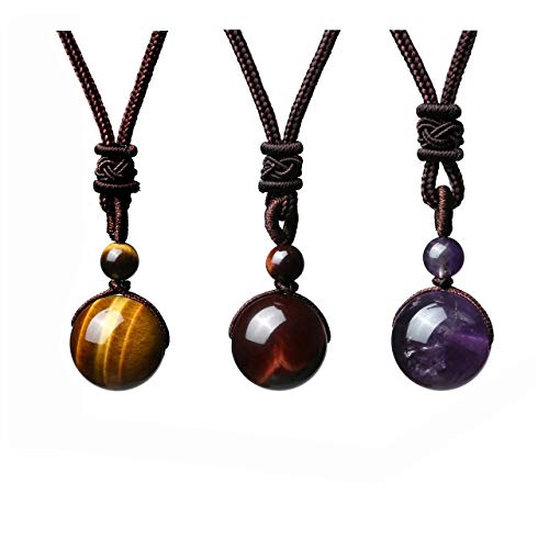 Jovivi Healing Crystals Necklace Set for Women and Men