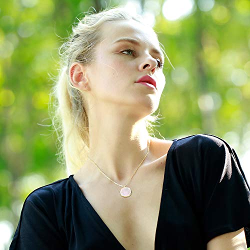 14k Gold Plated Mother of Pearl Shell Pendant Necklace
