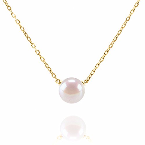 PAVOI Pearl Pendant Necklace - Yellow Gold Plated