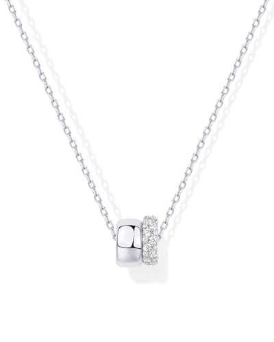 PAVOI Two-Toned CZ Pendant Necklace for Women