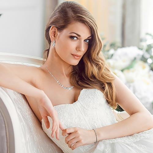 Crystal Rhinestone Bridal Jewelry Set for Wedding or Prom
