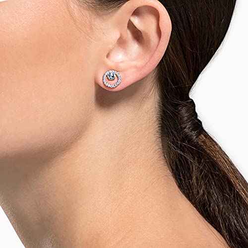 Swarovski Constella Stud Earrings - Clear Crystals, Rose-Gold Post