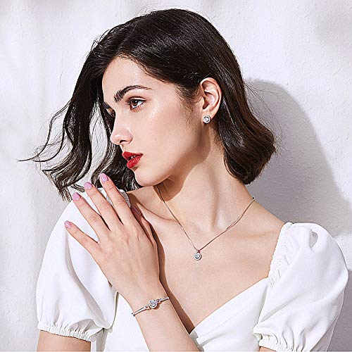 YooAi Cubic Zirconia Round Jewellery Set for Women