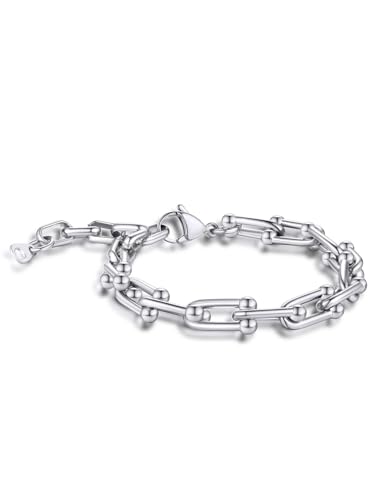 Paperclip Chain Bracelet for Women in Stainless Steel